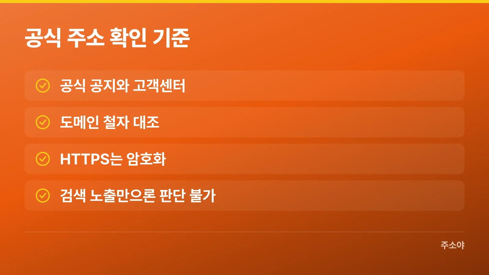 공식 공지, 도메인 철자, HTTPS의 확인 범위와 한계